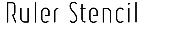 Ruler Stencil font preview